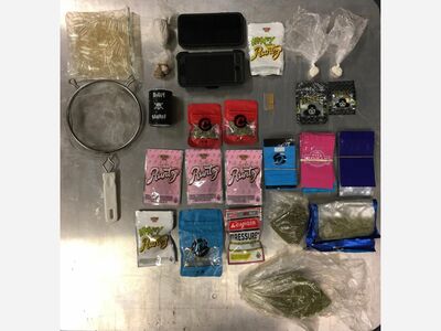 Cornucopia of drugs and weapons nabbed ;ast Friday night during Brooklyn Park police stop